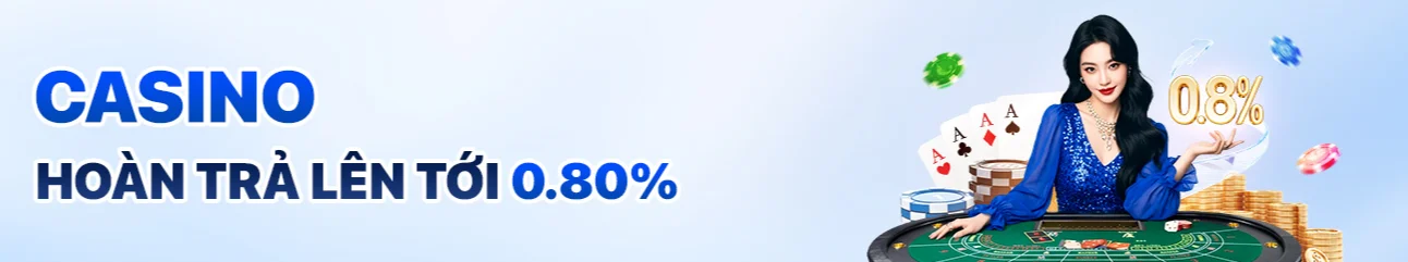 Casino F8BET cashback up to 0.80% banner